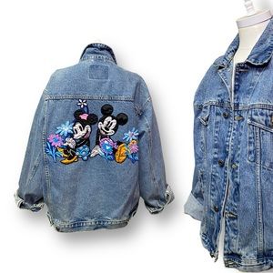 Vintage Jean Jacket Oversized Upcycled Denim 90s Loose Fit